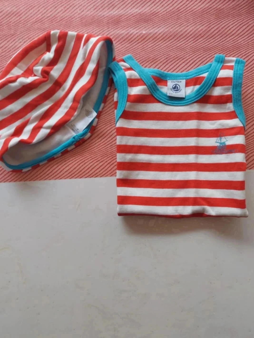 Combi short mariniere 12mois petit bateau